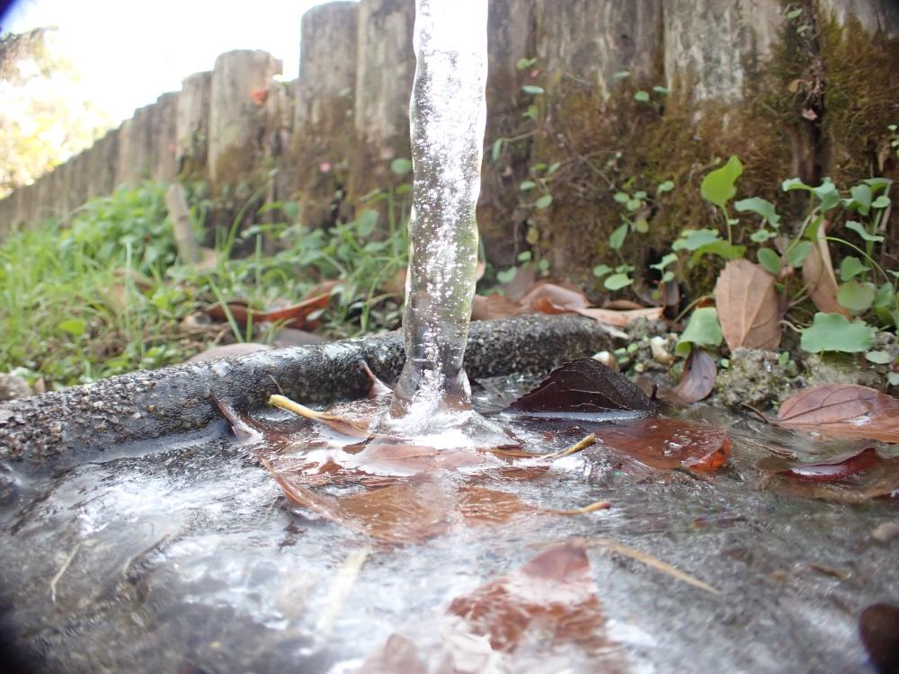 氷の柱の写真