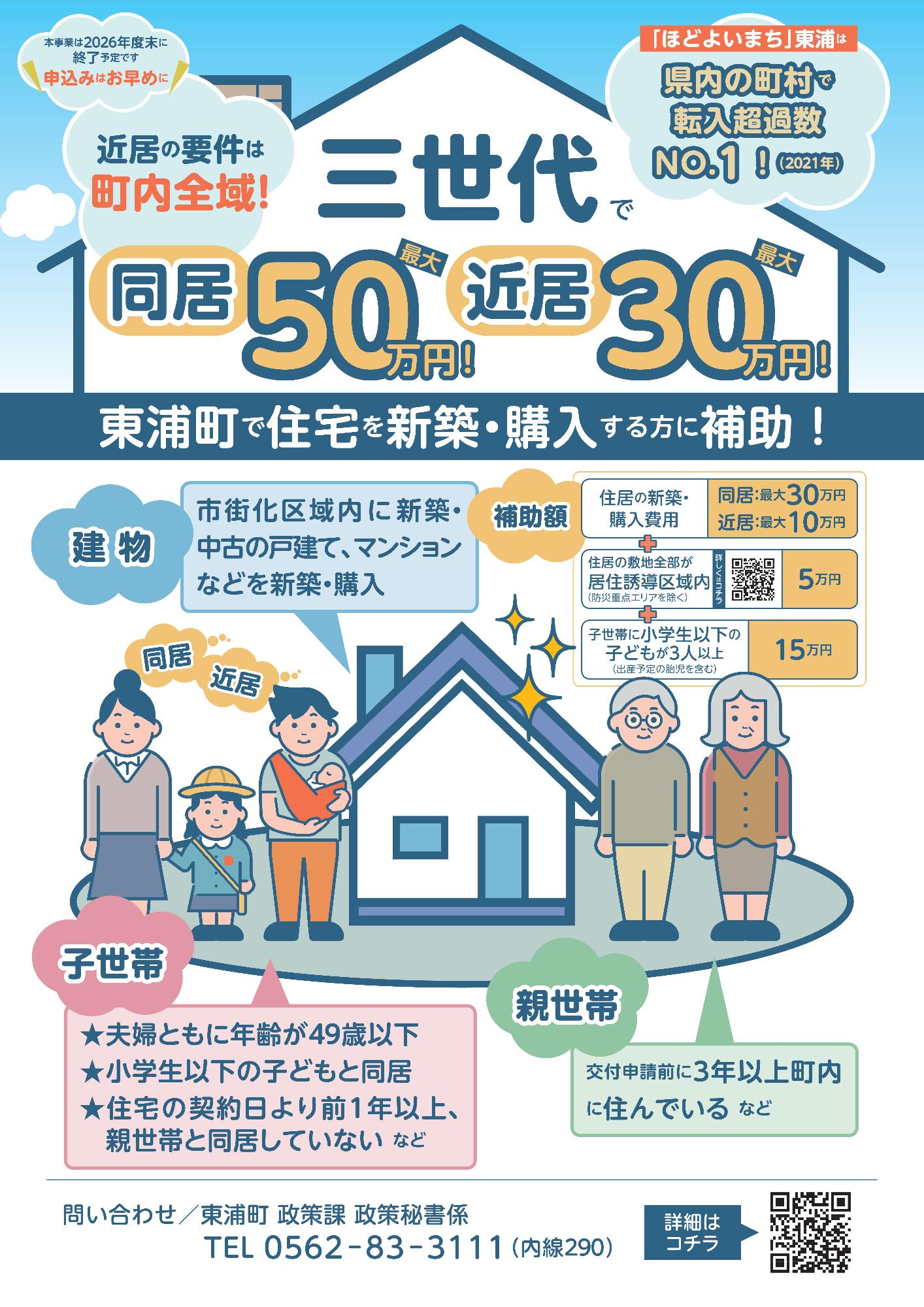 三世代近居等定住促進補助金ポスター