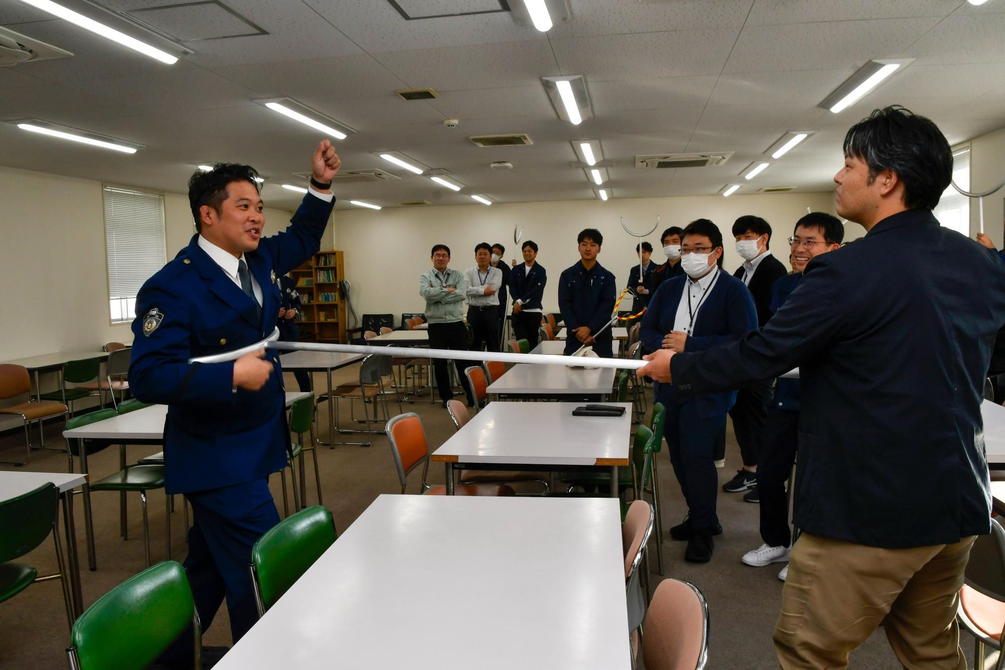 不審者訓練の様子