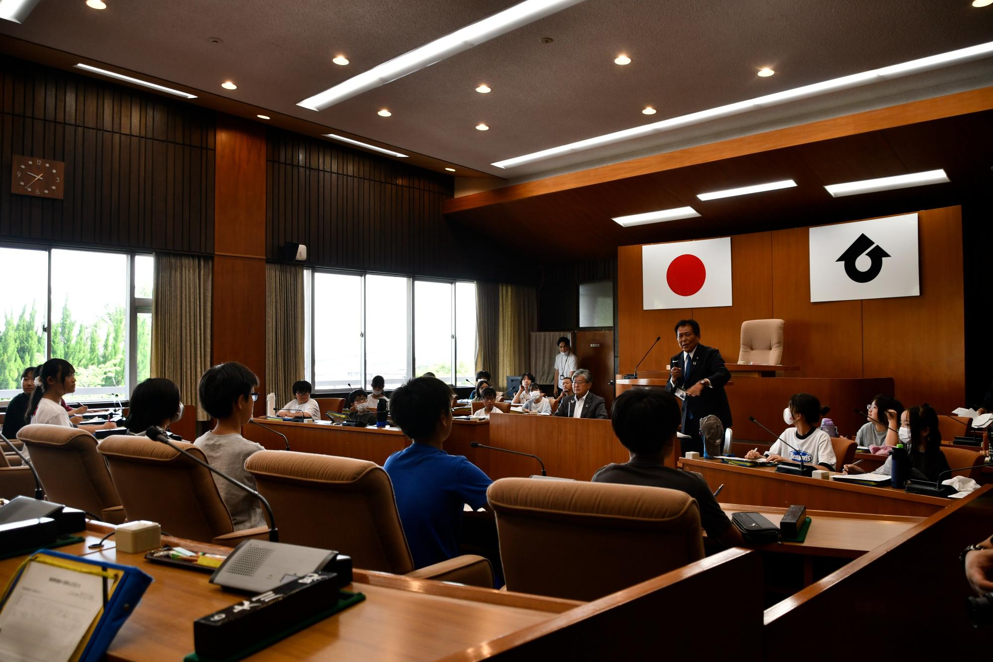 議会体験の様子