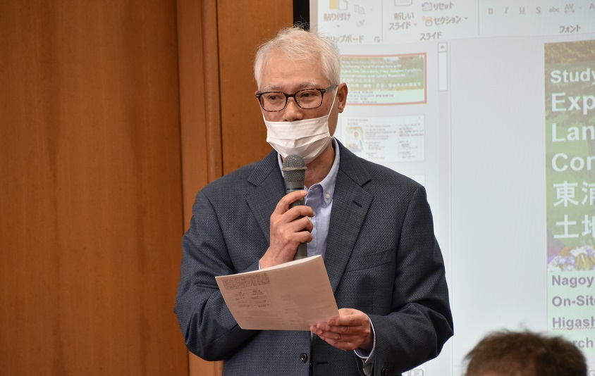 研究内容を報告する名古屋大学大学院高野教授