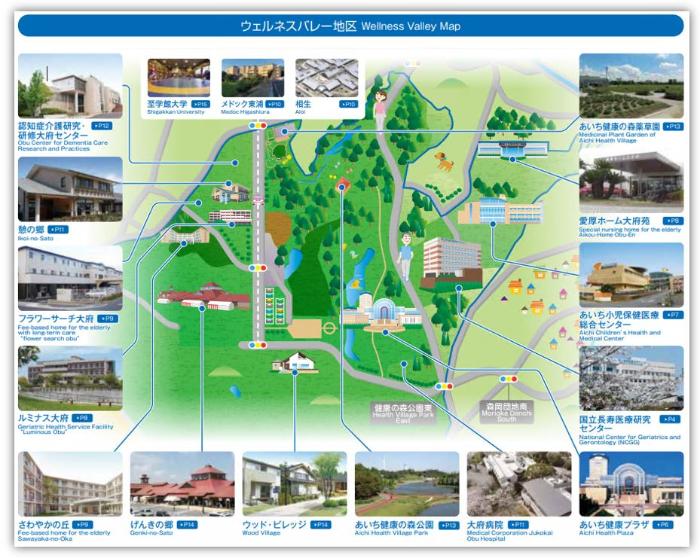 ウェルネスバレー地区のマップ
