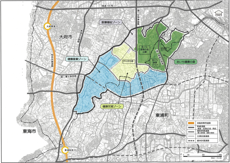 ウェルネスバレー土地利用計画図