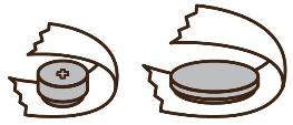 コイン電池・ボタン電池のイラスト
