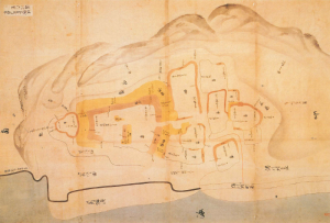 緒川村古城跡絵図の写真