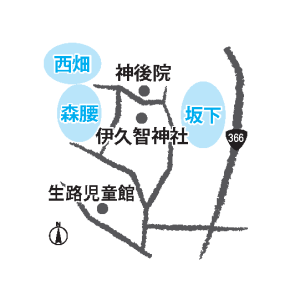 伊久智神社周辺地図の画像
