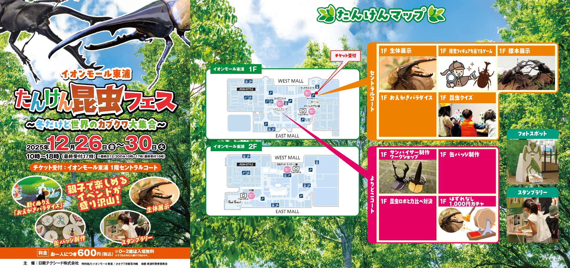 たんけん昆虫フェスチラシ