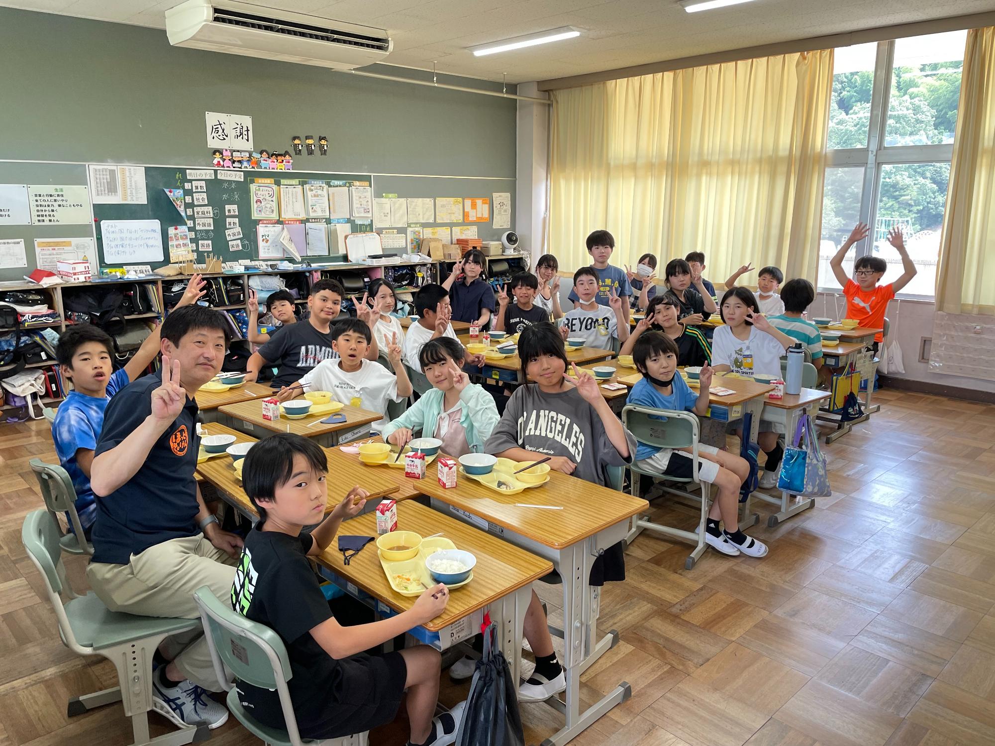 町長ランチ（石浜西小学校）1