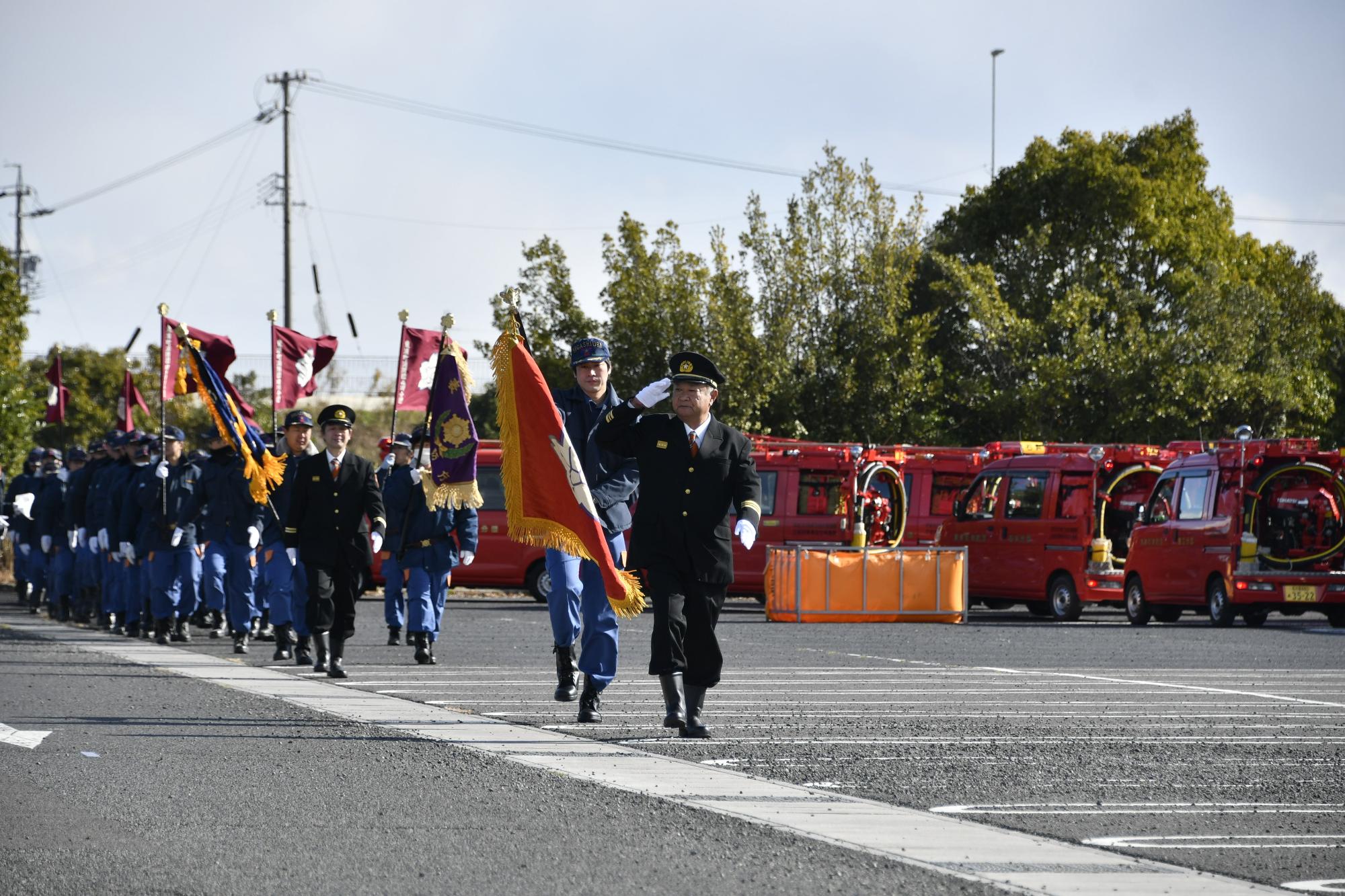 分列行進の様子
