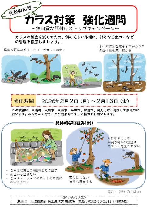 カラス対策強化週間チラシ